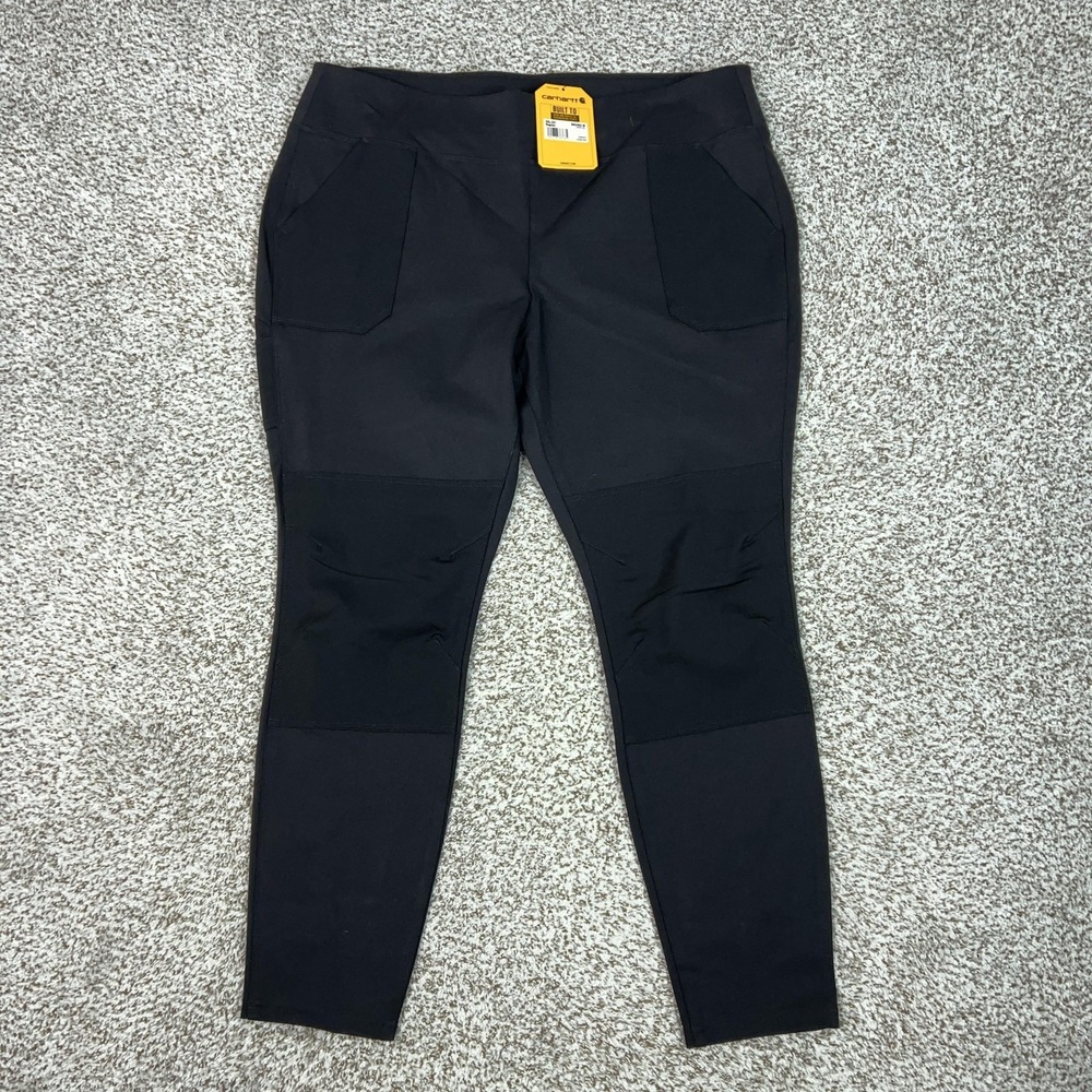 Carhartt Womens Leggings XXL Black Fitted Midweight Utility Workwear Ankle‎ Gorp